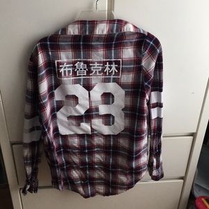 a flannel top